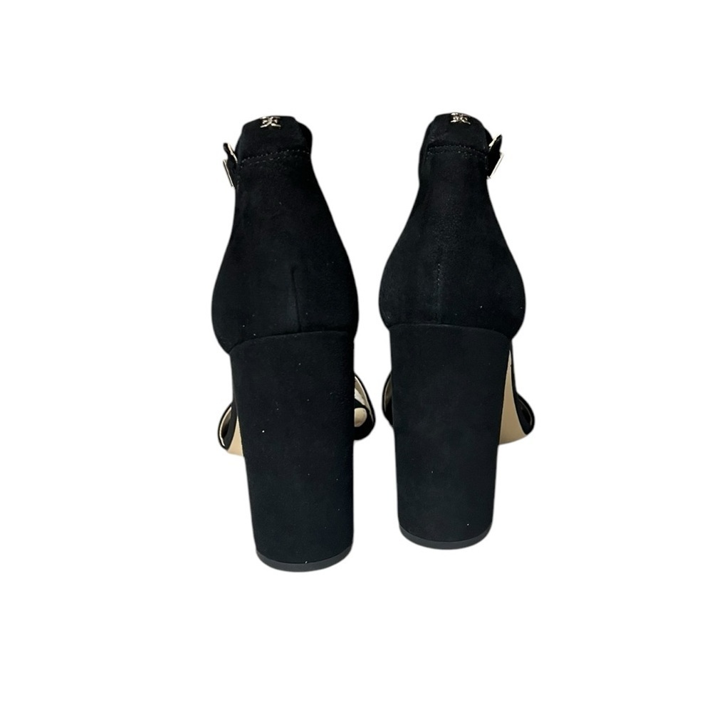 🌻NEW NWOT Sam Edelman Black Suede Leather "Yaro" Block Heel Sandals Size 10 - Picture 4 of 11